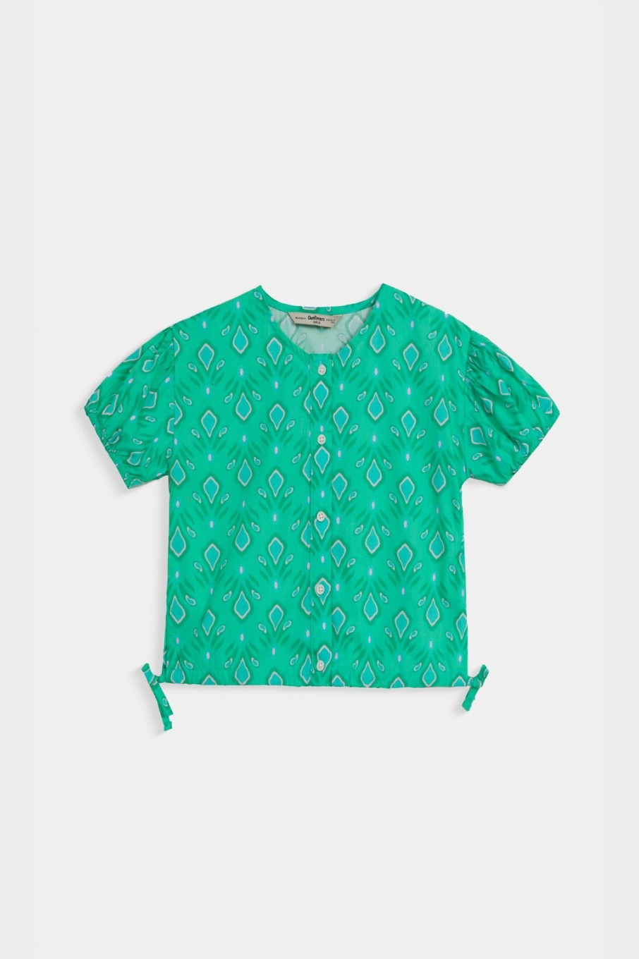 Clearance Printed Top With Balloon Sleeves. Shirts