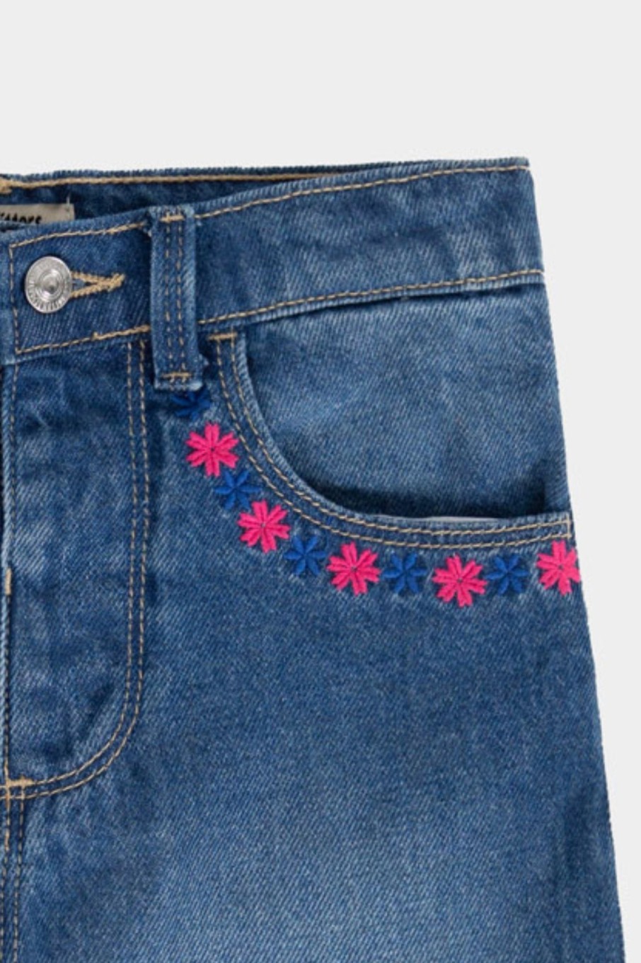 New Denim Shorts With Embroidery Details And Raw Hem Shorts