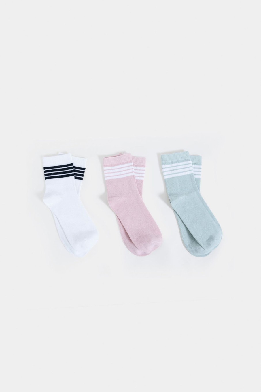 Wholesale Pack Of 3 Striped Socks Accessories