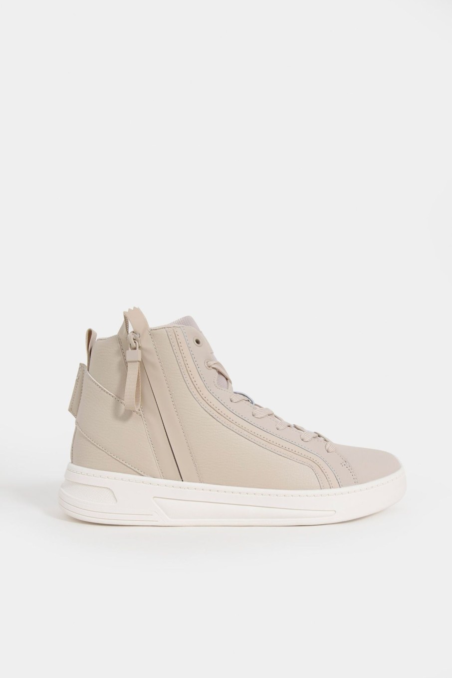 New High-Top Sneakers With Zip Detail Shoes