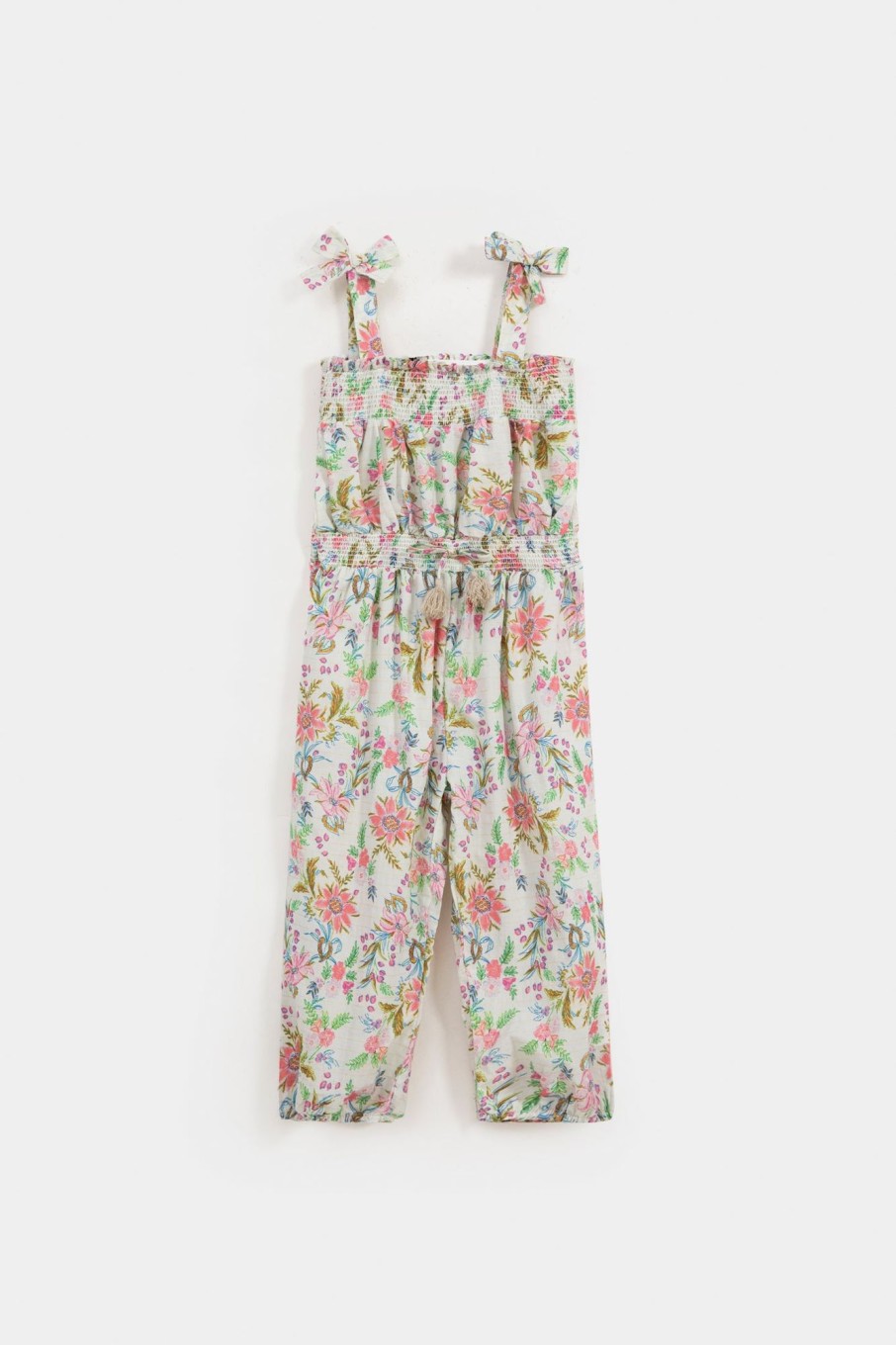 Clearance Printed Jumpsuit With Smocking Details Dresses I Jumpsuits