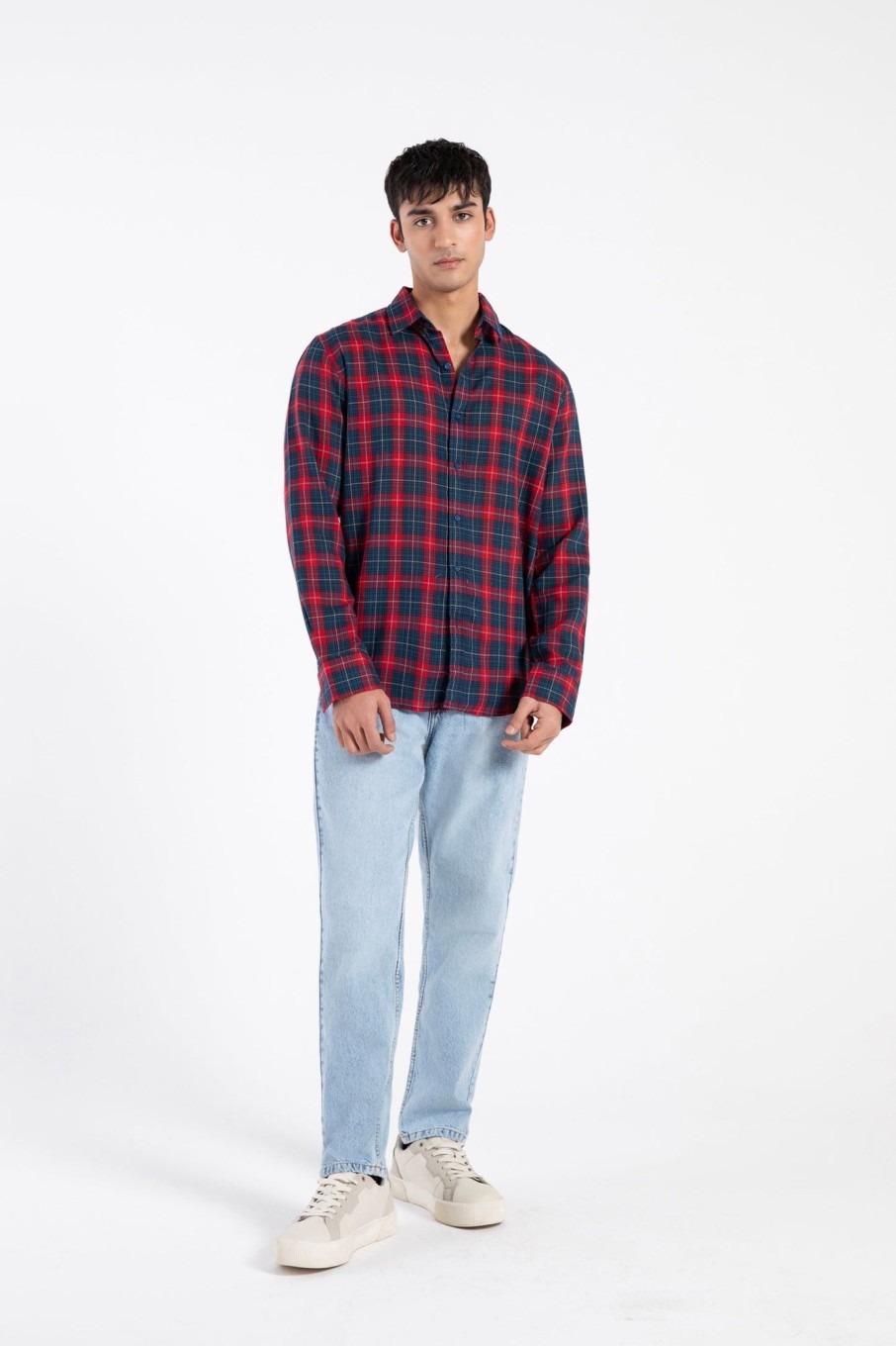 Clearance Heavy Cotton Check Shirt Shirts