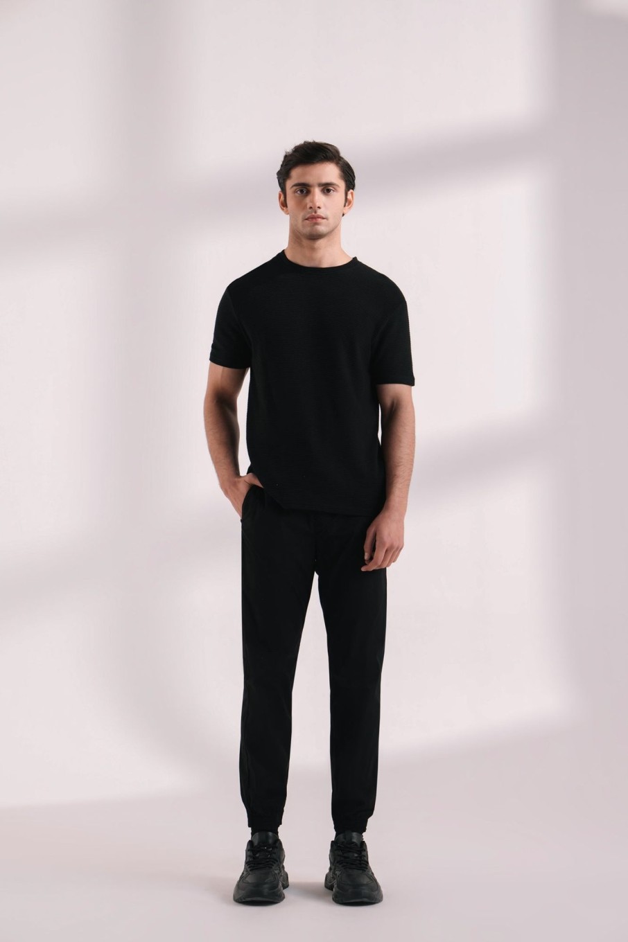 Online Basic Cotton Blend Pants Trousers