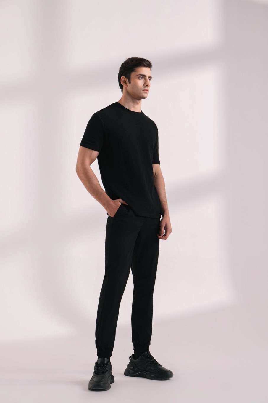 Online Basic Cotton Blend Pants Trousers