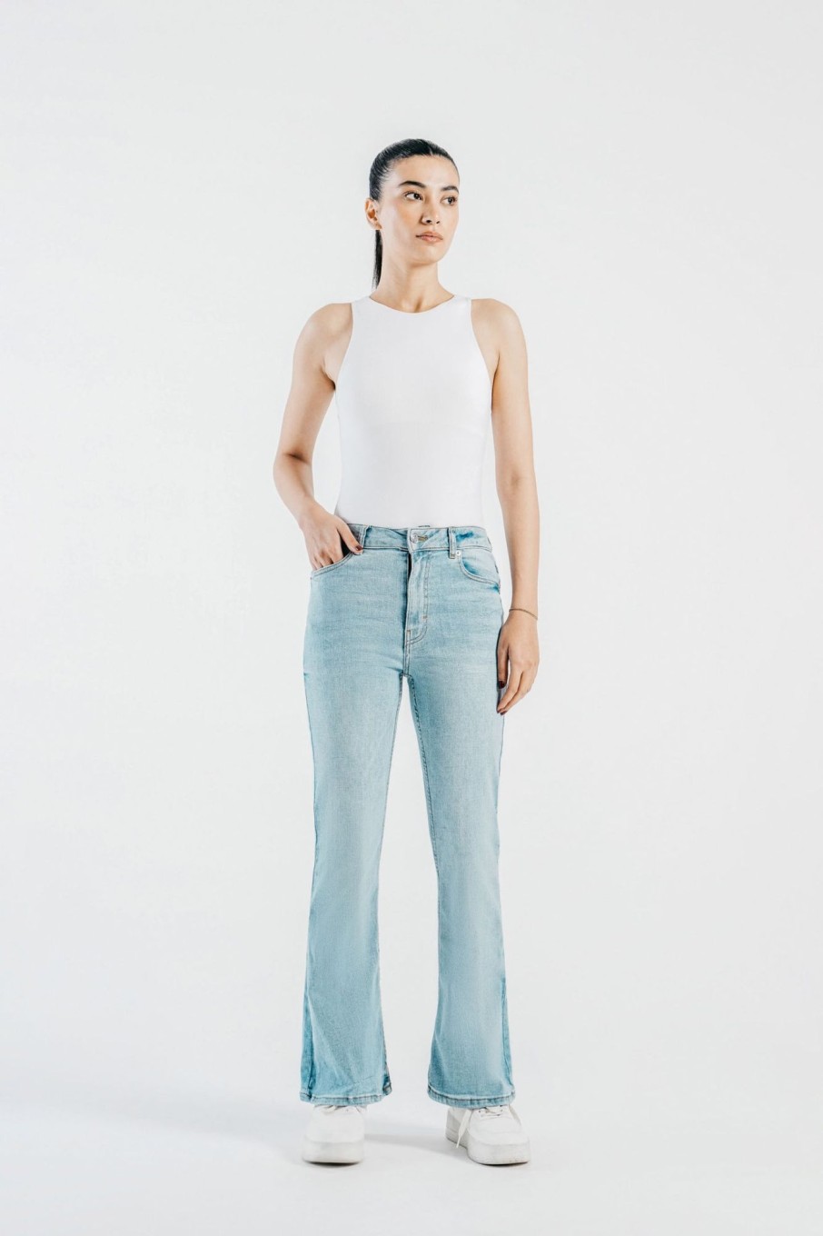 Online Skinny Flared Denim Jeans Jeans