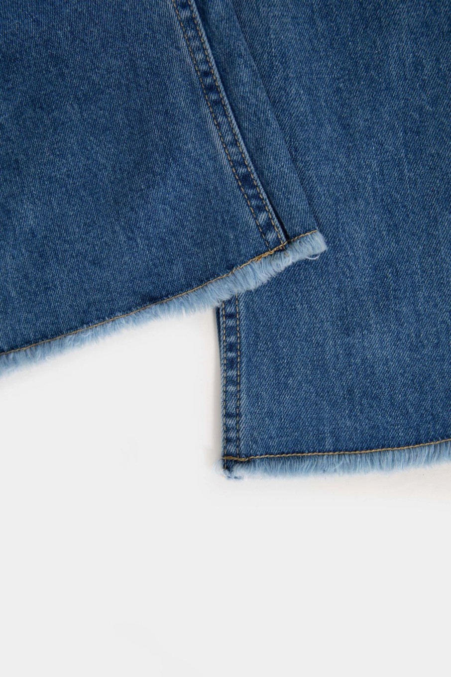 Hot Marine Jeans With Raw Hem Jeans