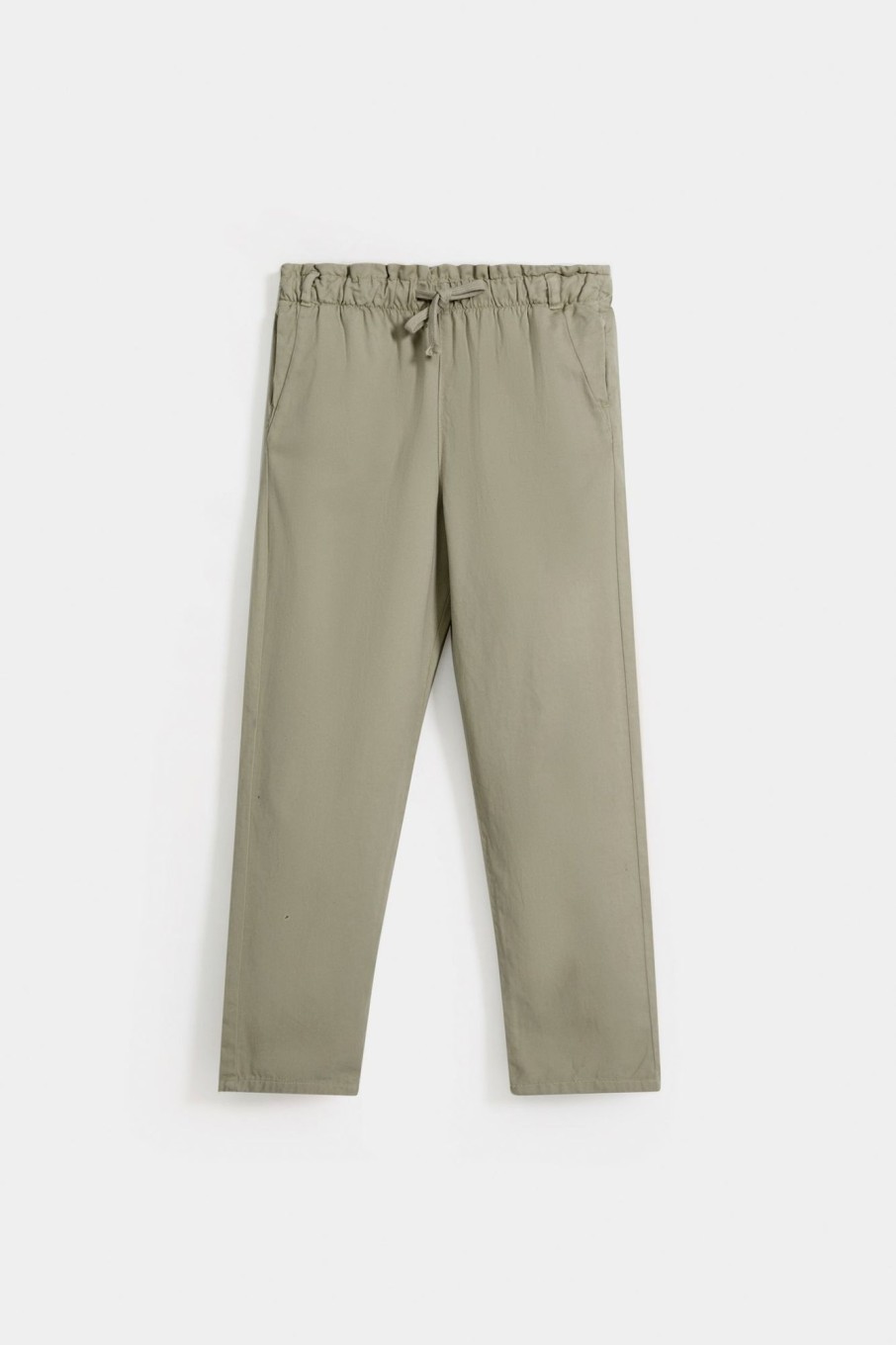 Online Straight Paper Bag Trousers Trousers