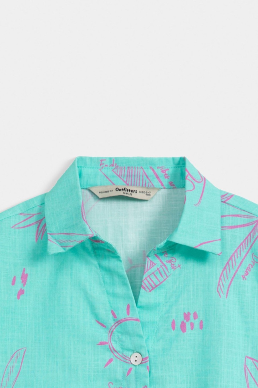 Online Printed Collar Shirt With Short Sleeves Shirts