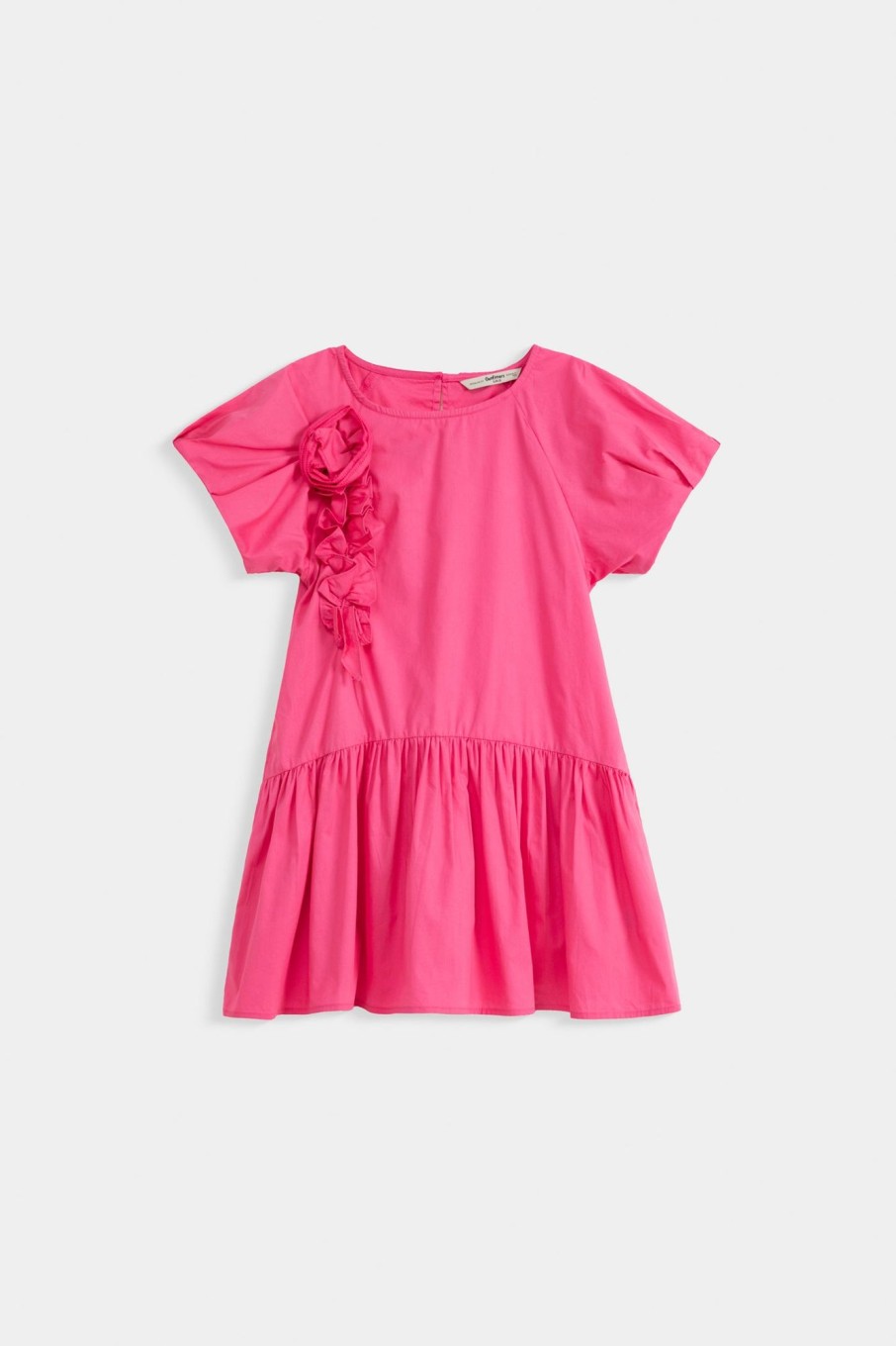 Clearance Raglan Dress With Pleated Cuff & Floral Applique Detail. Dresses I Jumpsuits