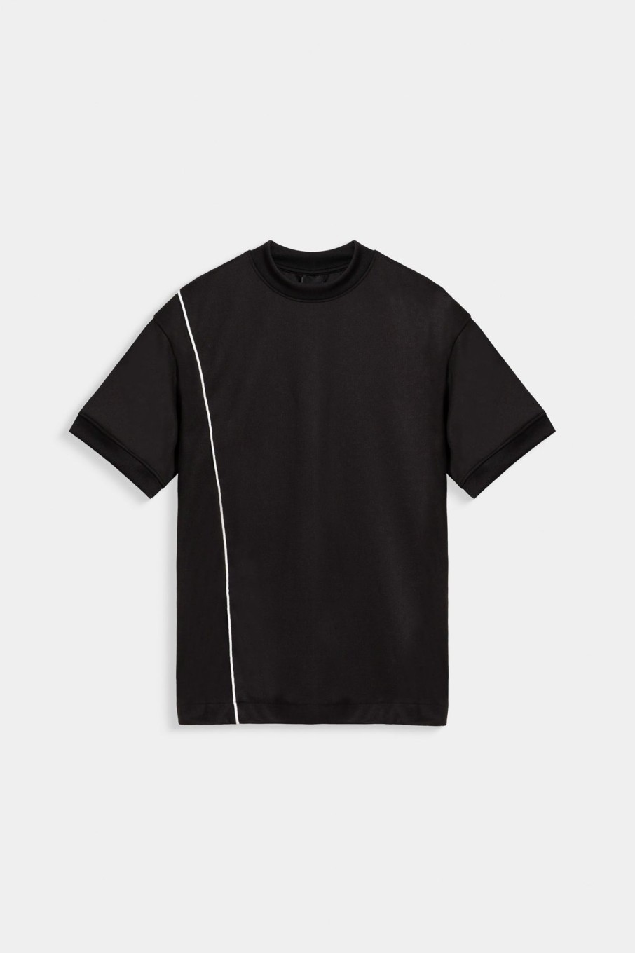 Hot Solid T-Shirt With Pipping Detail T-Shirts