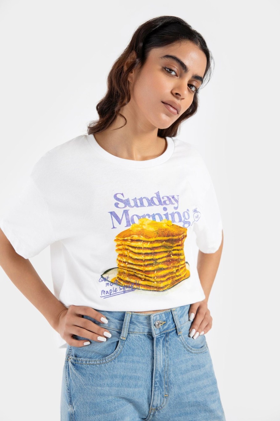 Online Pancakes Stack Graphic T-Shirt T-Shirts