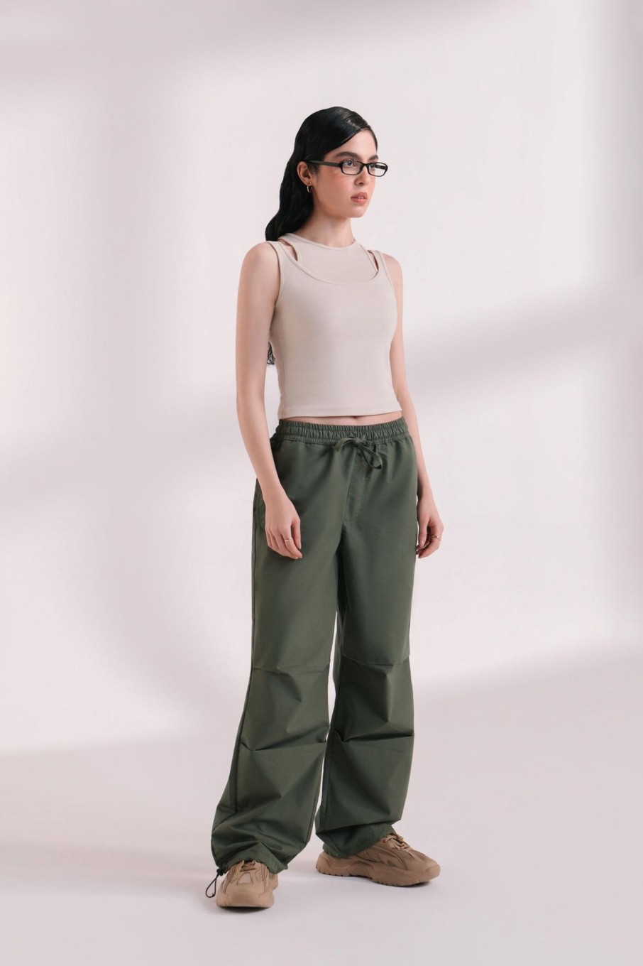 New Cotton Trousers With Elastic Trims Trousers