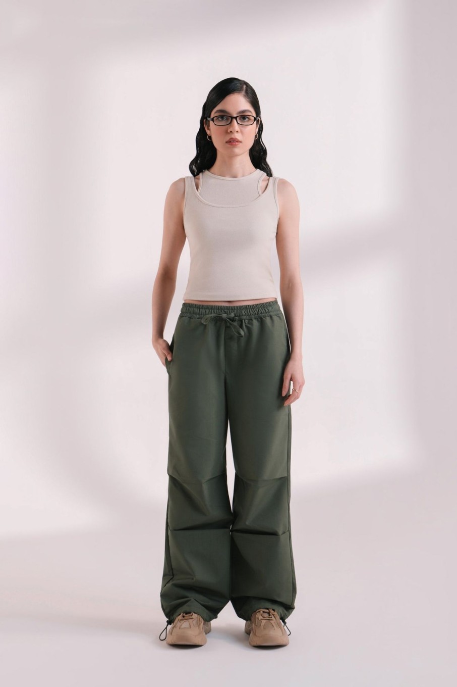 New Cotton Trousers With Elastic Trims Trousers