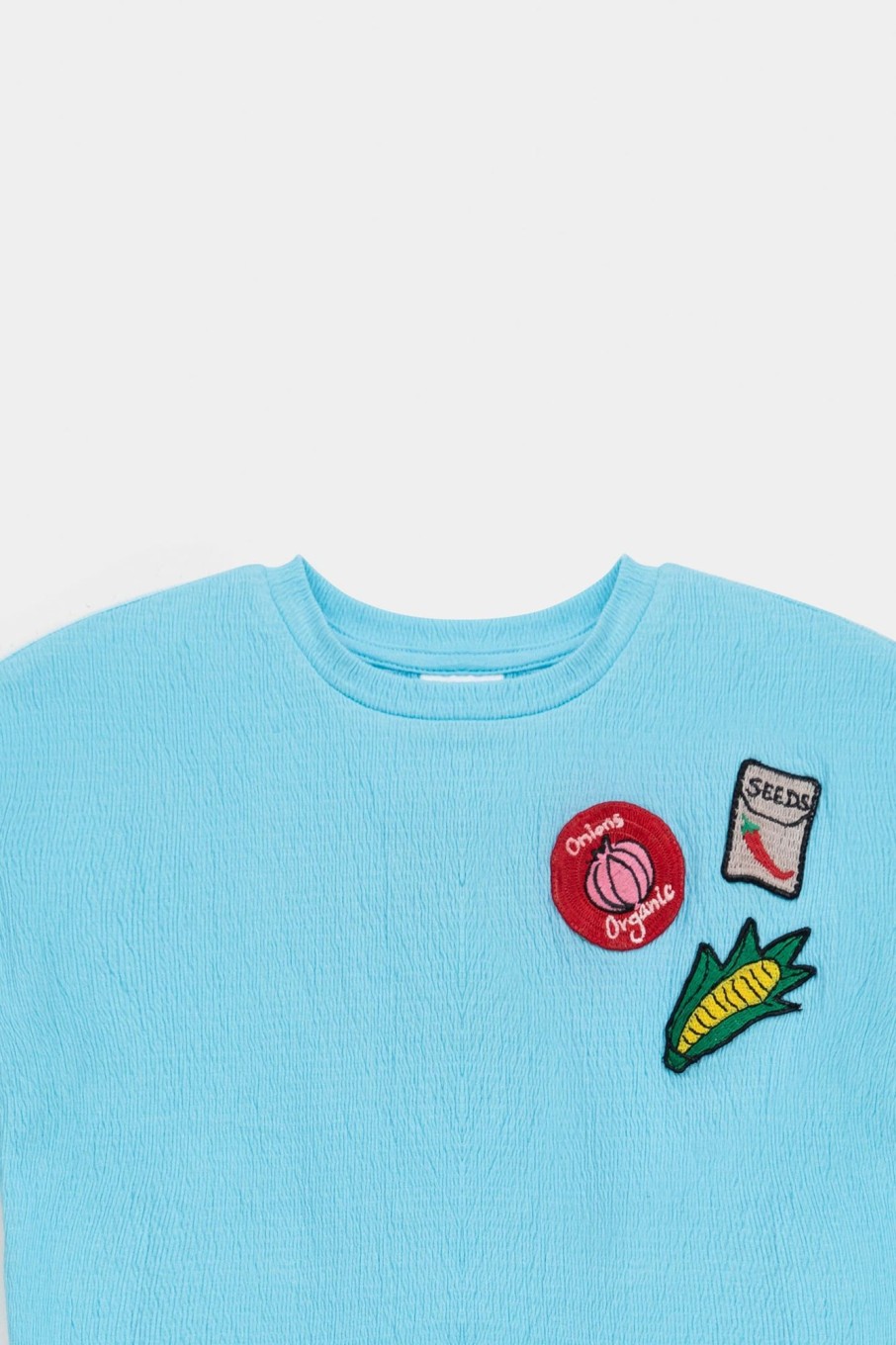 Online Plain T-Shirt With Patch Details T-Shirts