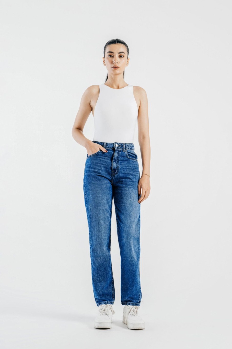 Clearance Basic Mom Fit Jeans Jeans