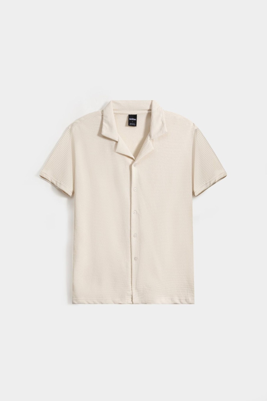 Clearance Textured Resort Collar Shirt Shirts