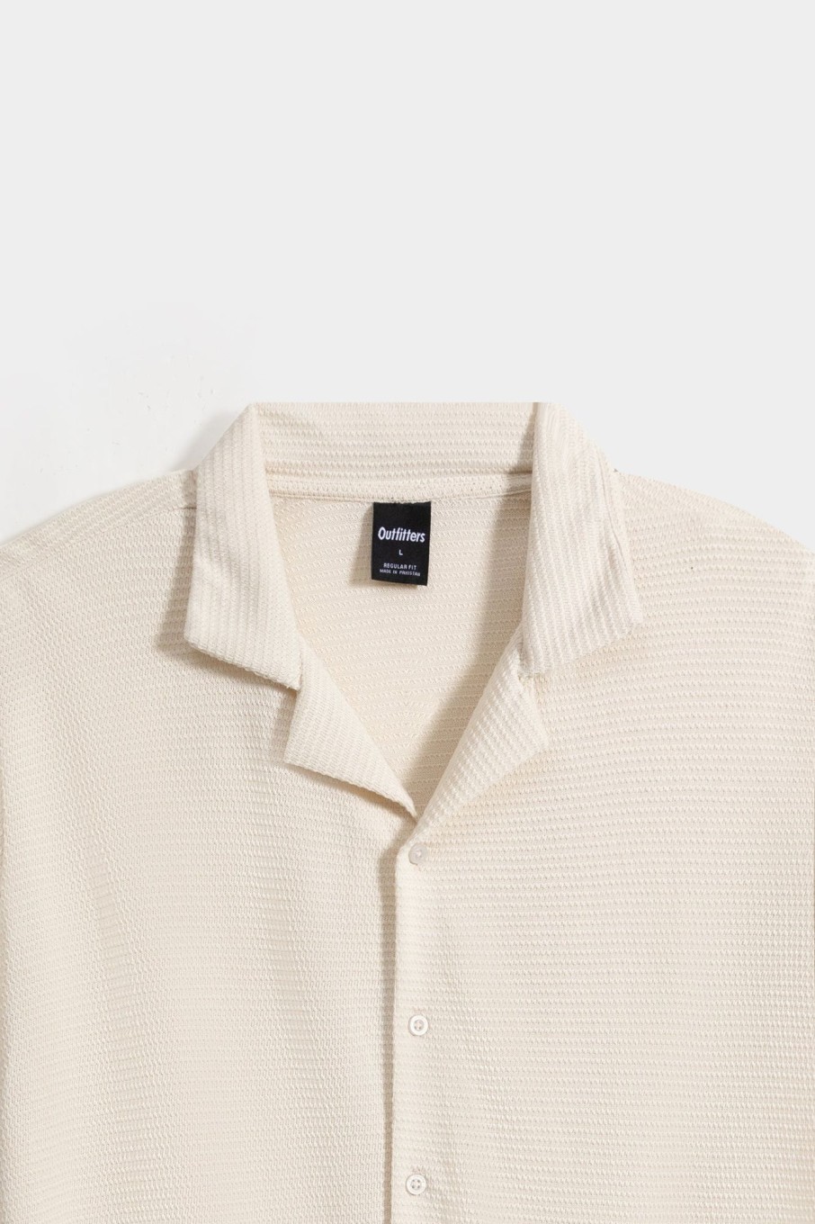 Clearance Textured Resort Collar Shirt Shirts