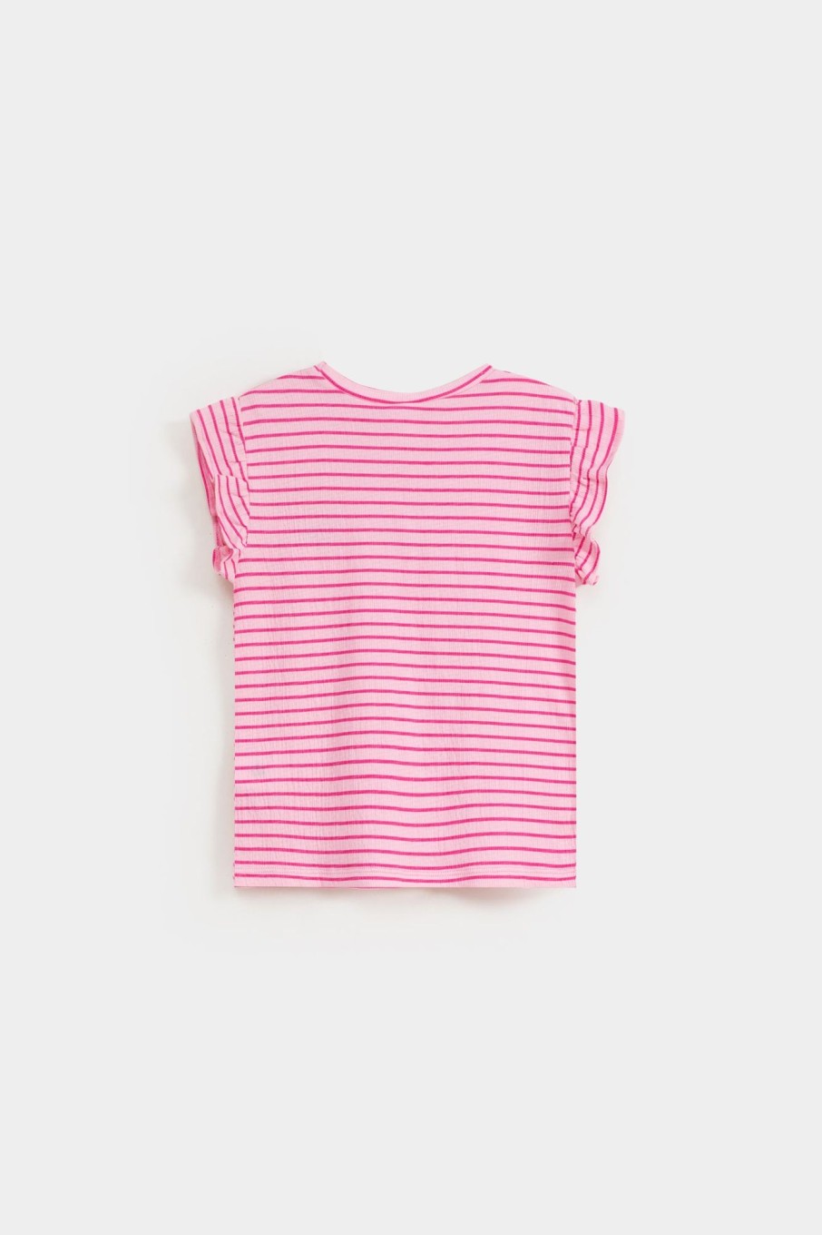 Hot Stripe T-Shirt With Frill Sleeves T-Shirts