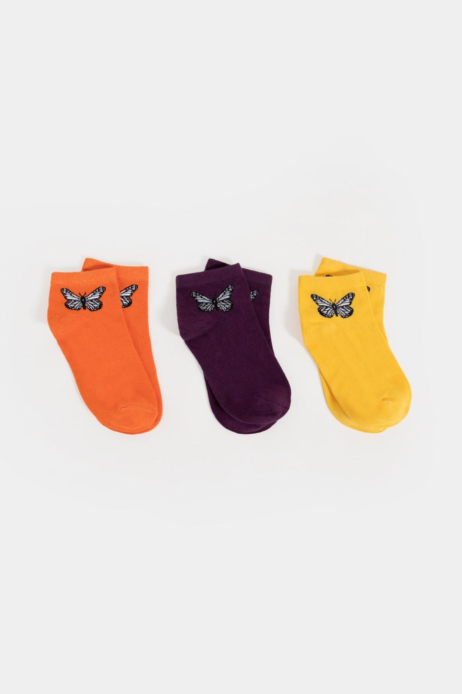 Online Pack Of 3-Butterfly Socks Accessories