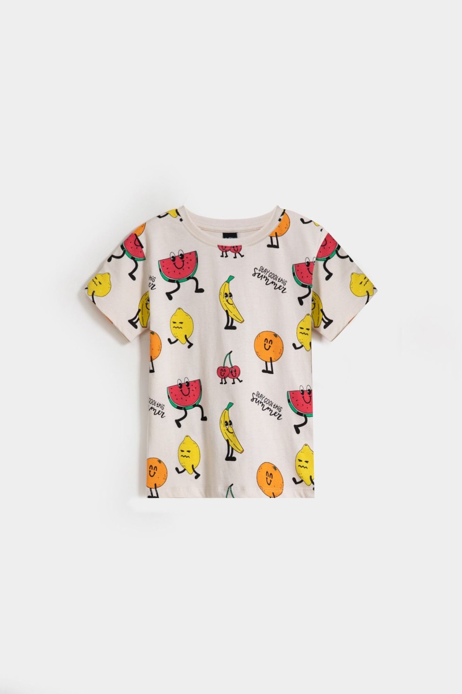 New All-Over Fruit Print T-Shirt T-Shirts