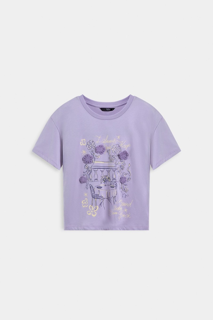 Clearance Floral Embellished T-Shirt T-Shirts