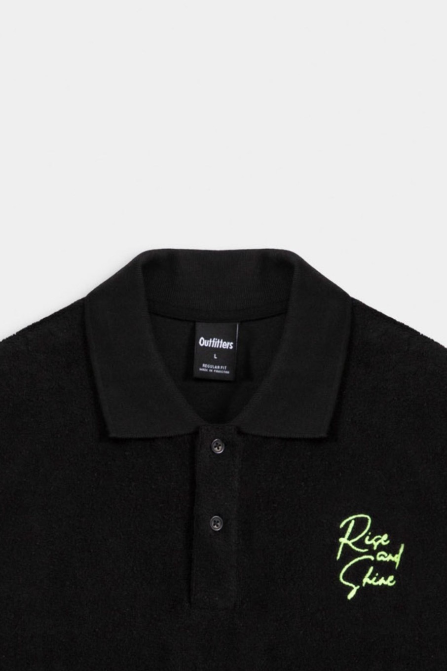 Online Textured Slogan Polo Shirt Polos