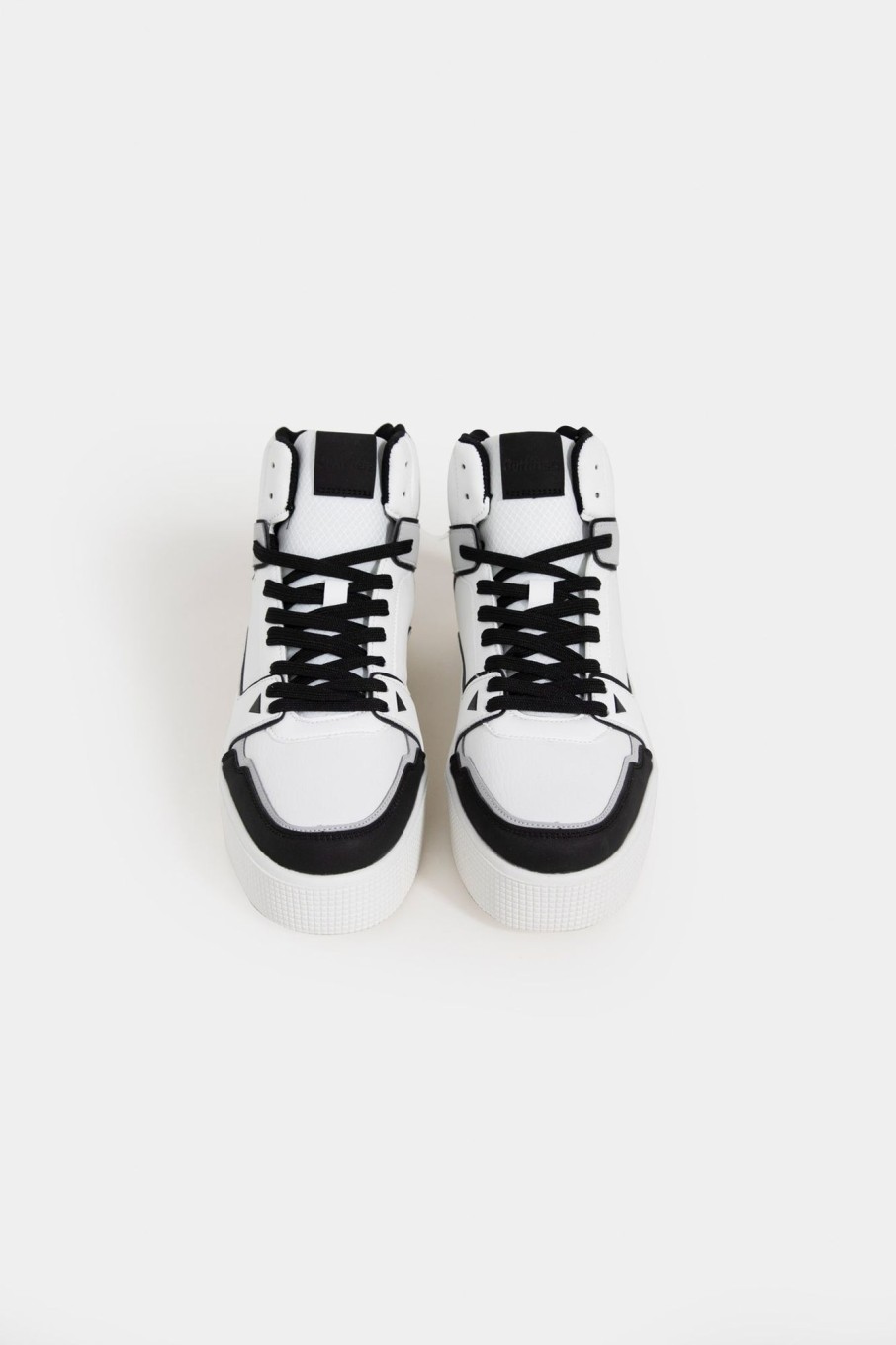 New High-Top Sneakers With Contrast Piping Shoes