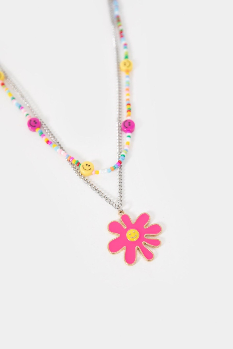 Wholesale Emo-Flower Pendant Chain Necklace Accessories