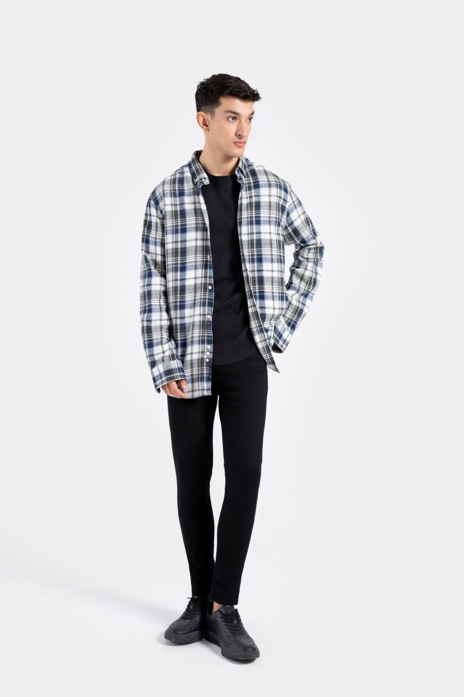 Hot Cotton Checkered Shirt Shirts