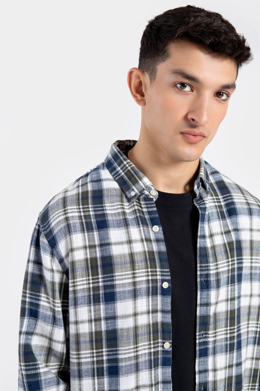 Hot Cotton Checkered Shirt Shirts