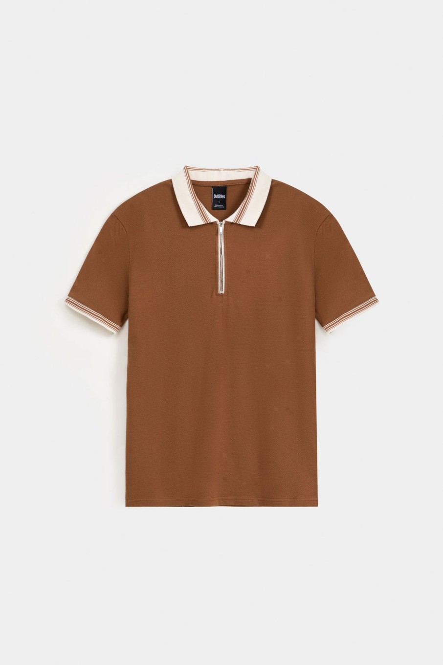 New Zipper Polo With Contrast Collar Polos