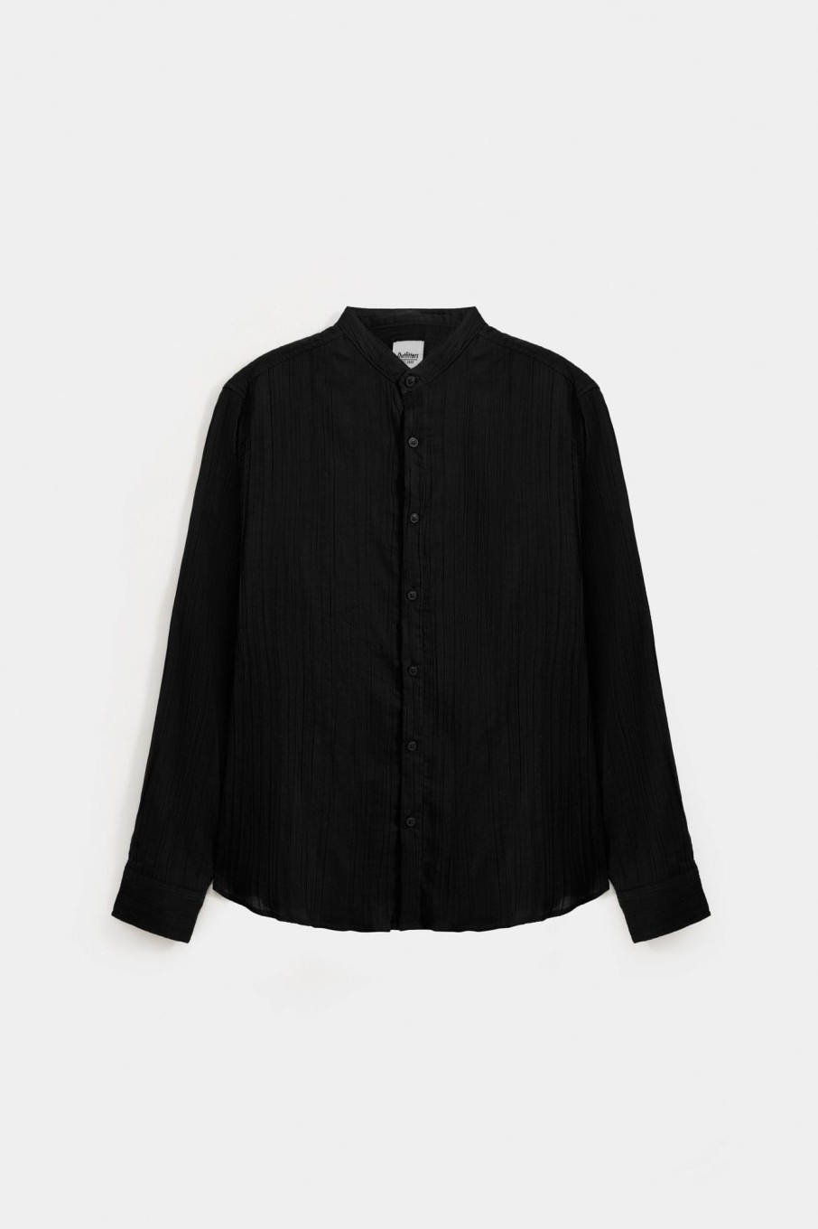 Wholesale Creased Effect Mandarin Collar Shirt Shirts