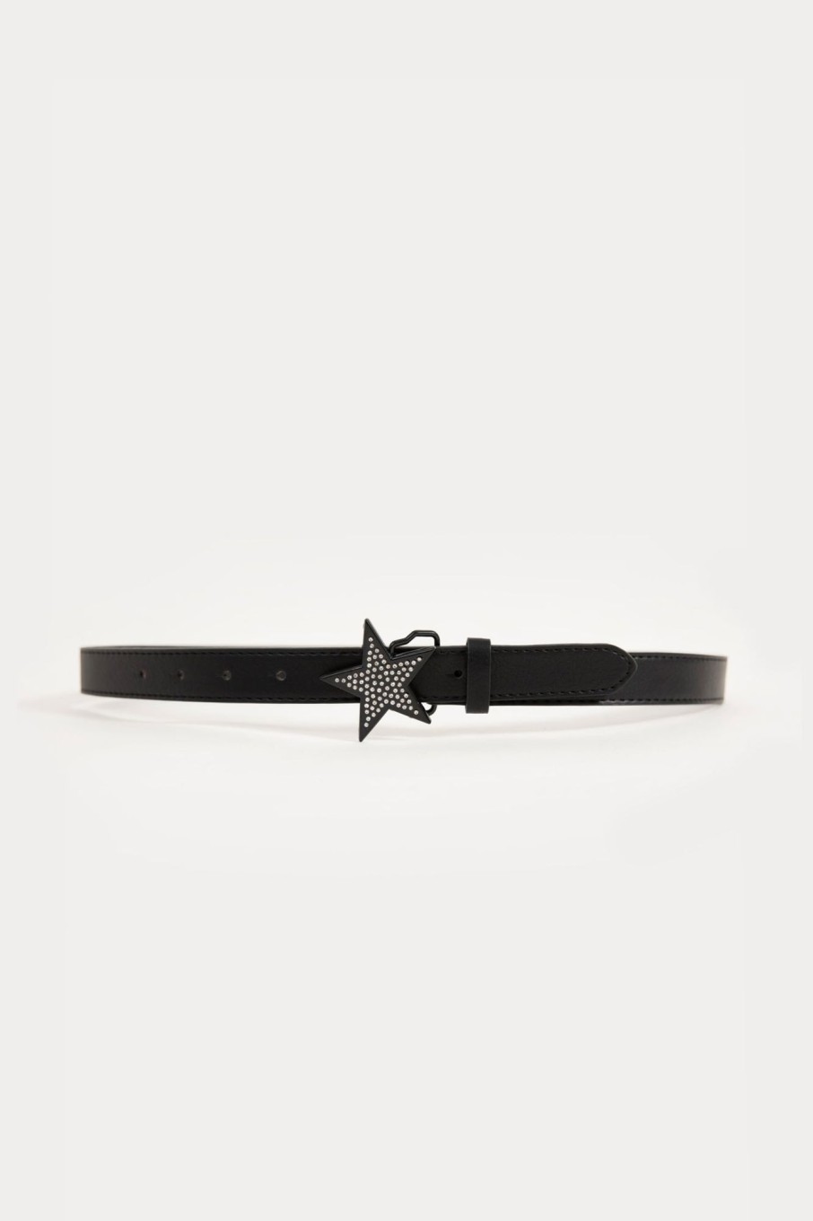 Online Faux Leather Belt With Star Buckle Accessories