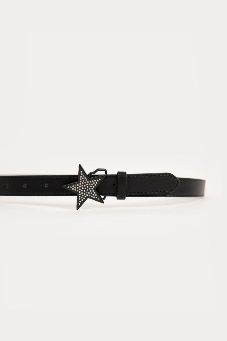 Online Faux Leather Belt With Star Buckle Accessories