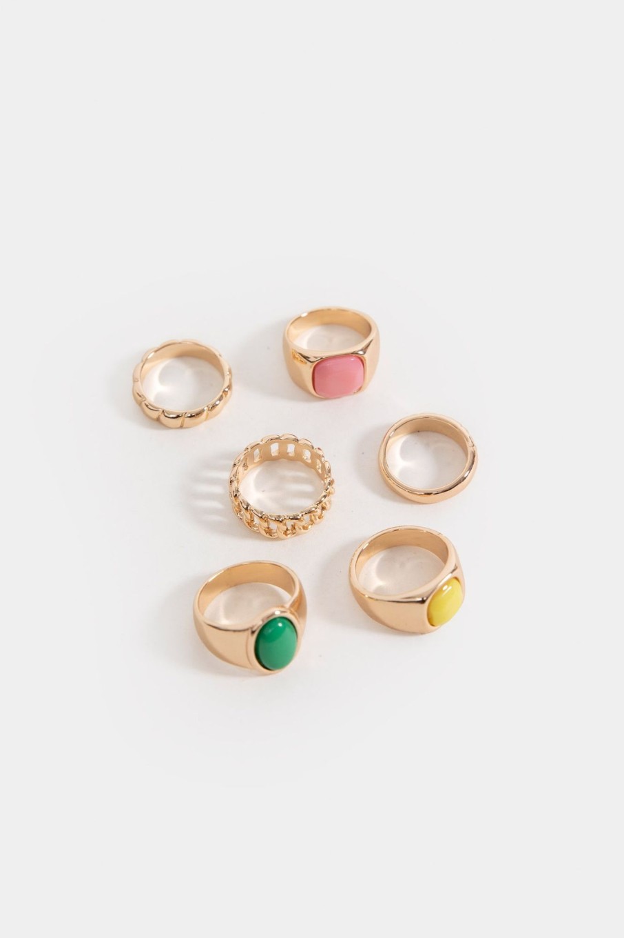 New Pack Of 6 Minimal Rings Jewellery