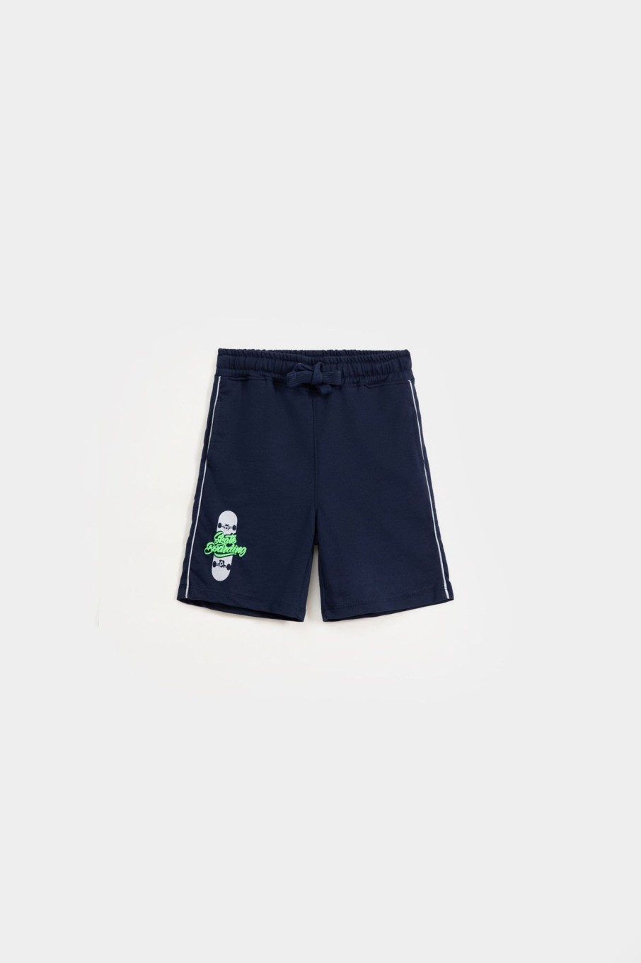 Online Skate Board Graphic Knitted Shorts Shorts