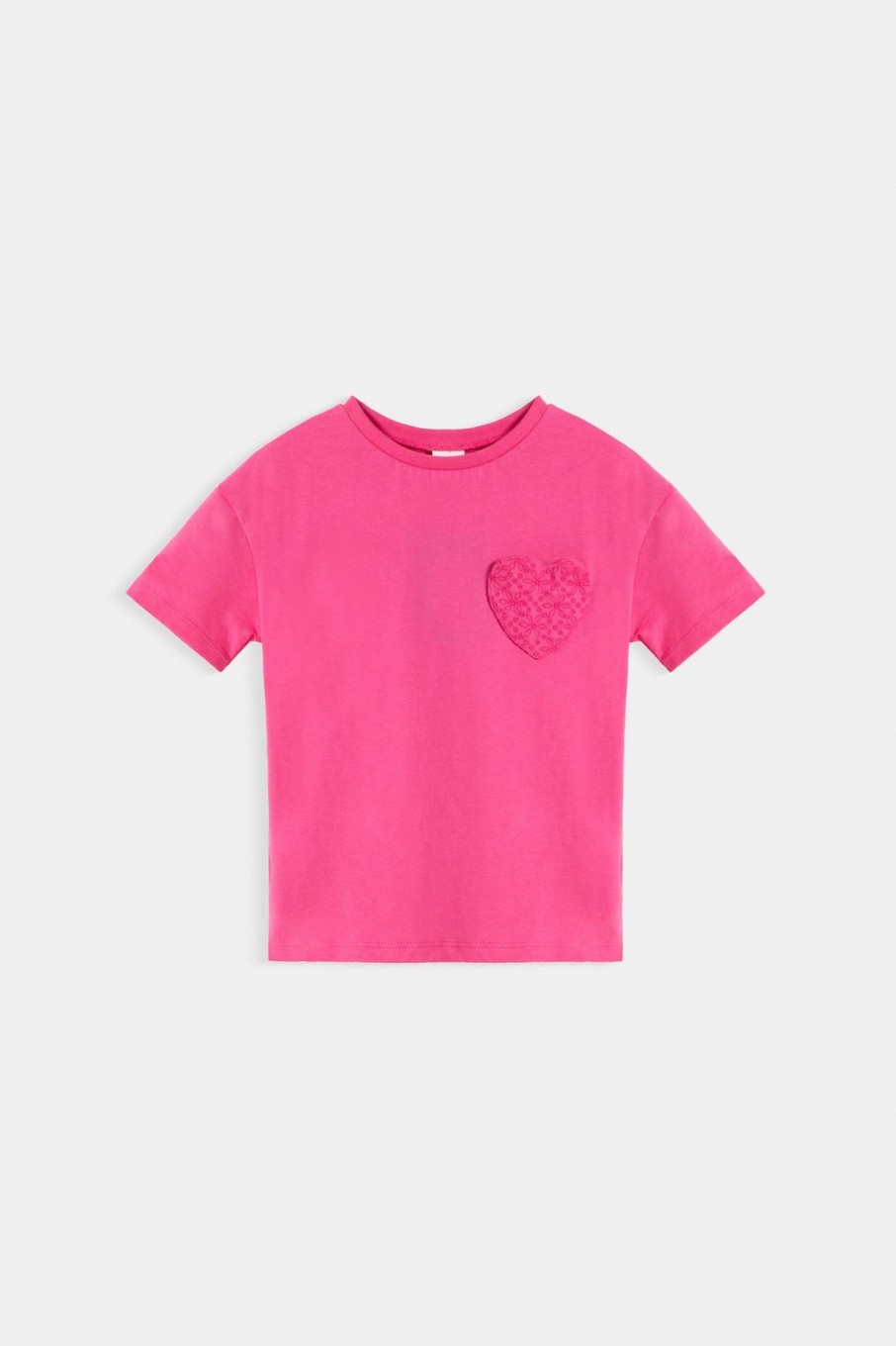 Best Relaxed Fit T-Shirt With Embroidered Heart Patch T-Shirts