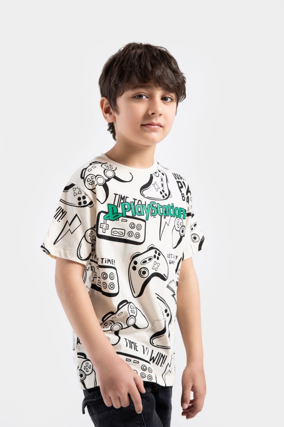 New All-Over Playstation Print T-Shirt T-Shirts